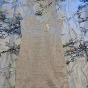💎BNWT Guess Silver Bandage Dress
